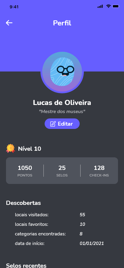 tela perfil